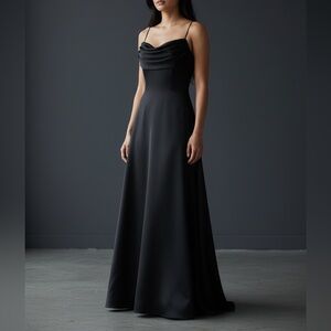 Vintage Michaelangelo Classic Black Maxi Party Dress